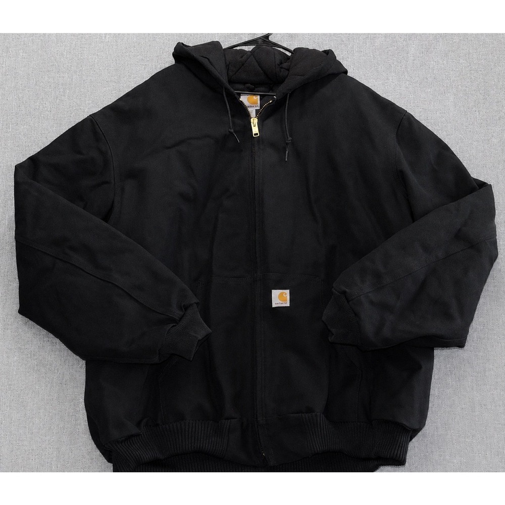 Carhartt Jacket J140 Duck Thermal Lined Mens 3XL Tall Black Made in USA NWOT